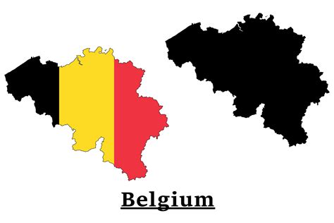 Belgium National Flag Map Design Graphic by terrabismail · Creative Fabrica