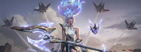 Cyber Halo 'Janna' Prestige Edition - League of Legends 8K wallpaper download