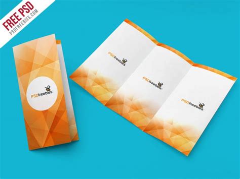 Tri-Fold Brochure Mockup PSD Template | PSDFreebies.com