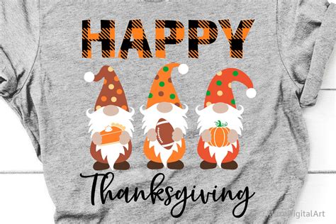 Happy Thanksgiving Svg, Thankful Gnomes Svg, Kids (979238)