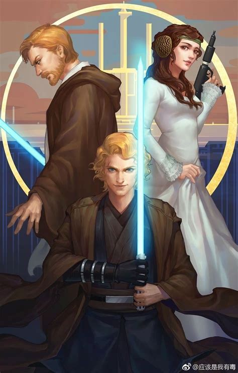 Anakin Padme Obi-Wan tat wars fan art - Star Wars Canvas Art - Ideas of Star Wars Canvas Art # ...