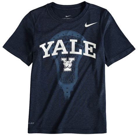 Nike Yale Bulldogs Youth Navy Lacrosse Performance T-Shirt