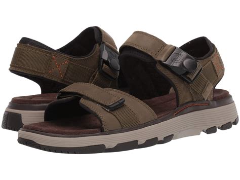 Clarks Untrek Part (dark Tan Leather) Men's Sandals in Brown for Men - Lyst