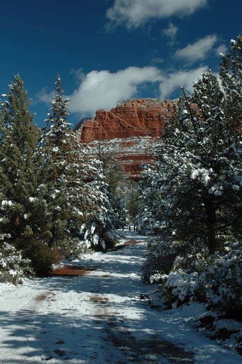 Sedona's Snow-Covered Cibola Trail. #snow #winter #redrocks #sedona #arizona #views Arizona ...