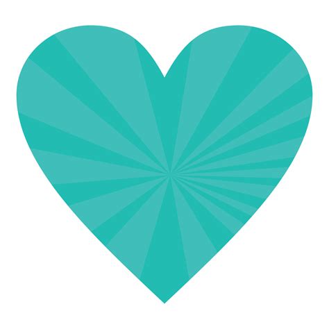 Striped green heart icon, flat style 14630371 Vector Art at Vecteezy