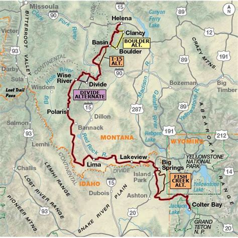 Adventure Cycling Association Great Divide Mountain Bike Route, Section 2 - Route Maps ...