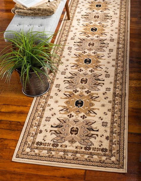 Ivory 2' 7 x 10' Heriz Design Runner Rug | eSaleRugs