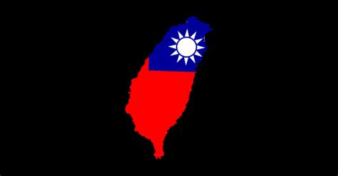 TAIWAN Flag Map - Taiwan - Sticker | TeePublic