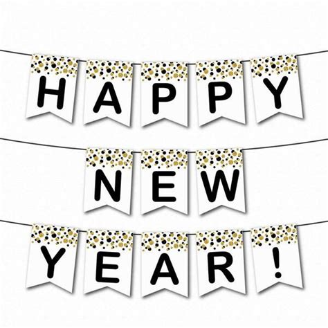 Happy New Year Printable Banner in 2024 | Happy new year banner, Printable banner, New year banner