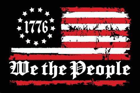 We The People 1776 American Flag Design 22154291 Vector Art at Vecteezy