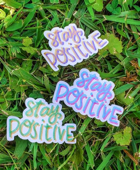 Stay Positive Sticker Gold Sticker Purple Sticker Laptop | Etsy