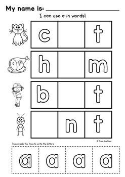 Alphabet Worksheets {Using Letters to Make Words} by From the Pond