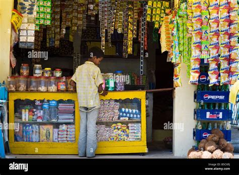 Indian village shop in Puttaparthi , India Stock Photo - Alamy