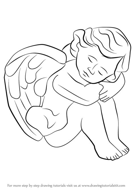 Learn How to Draw a Baby Angel (Angels) Step by Step : Drawing Tutorials