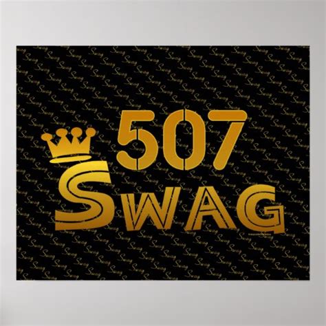 507 Area Code Swag Poster | Zazzle