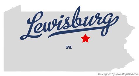 Map of Lewisburg, PA, Pennsylvania