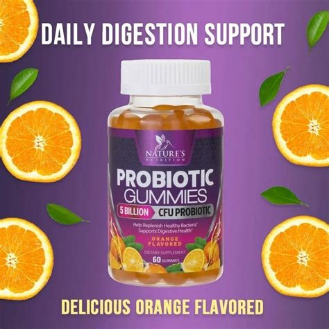 Daily Probiotic Gummies Extra Strength, 5 Billion CFU Probiotics for ...