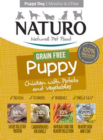 Naturo Puppy Grain Free Chicken & Potato with Vegetables 150g x 7 - The Pet Food Market