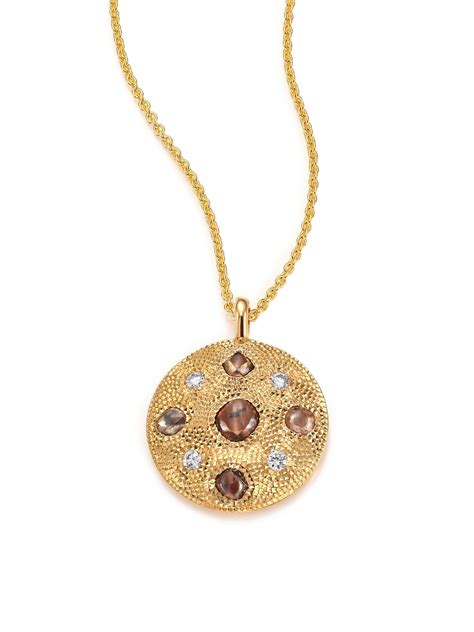 De beers Talisman Core Diamond & 18k Yellow Gold Pendant Necklace in Metallic | Lyst