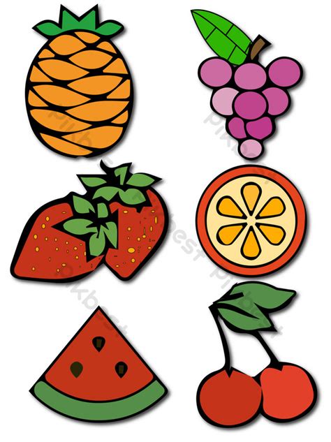 Various Fruit Set Diagram Templates Are Commercially Available PNG ...