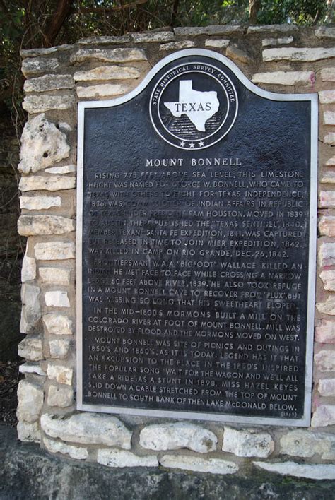 Mount Bonnell - TEXAS HISTORICAL MARKERS