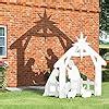 Amazon.com: JAZIPO Large Nativity Scene Outdoor, Weather-Resistant ...