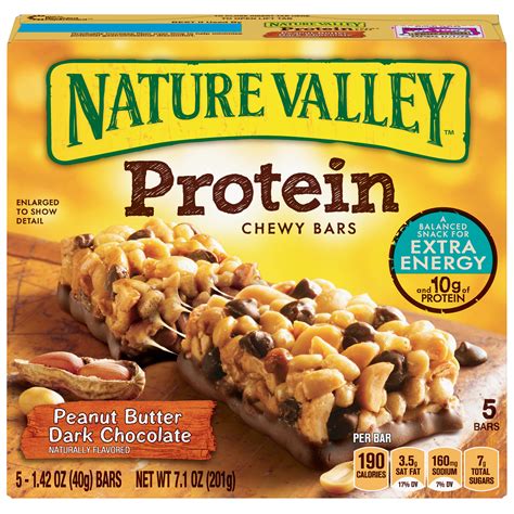 Nature Valley Protein Chewy Bars Peanut Butter Dark Chocolate 5CT 7.1oz | Garden Grocer