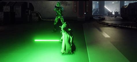 Commander Gree about to shoot Yoda. (Sorry the quality kinda bad it was hard to even get this ...