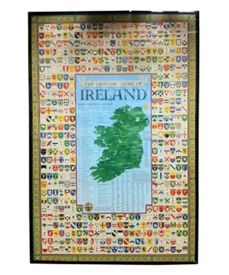 Coat of Arms of Irish Last Names - Poster Print