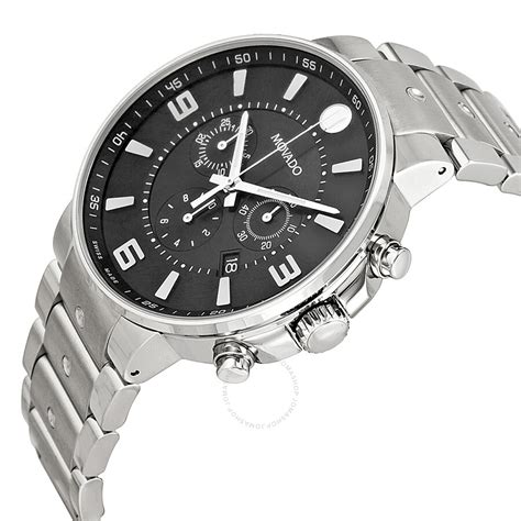 Movado SE Pilot Black Dial Stainless Steel Chronograph Men's Watch 0606759 - Sports Edition ...