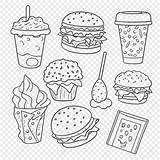 Various Food Coloring Pages Including Some Burgers Outline Sketch  sketch template