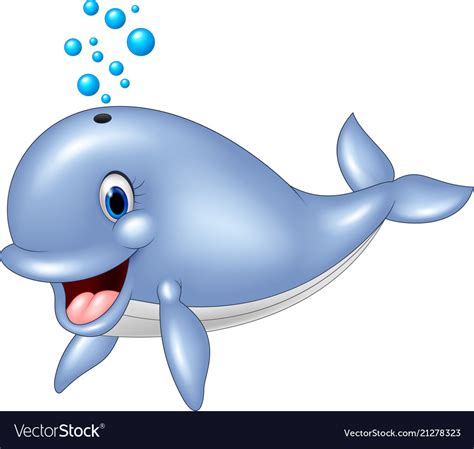 Blue whale isolated on white background Royalty Free Vector