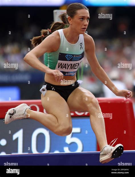 Courtney WAYMENT of the USA in the 3000 metres steeplechase for the ...