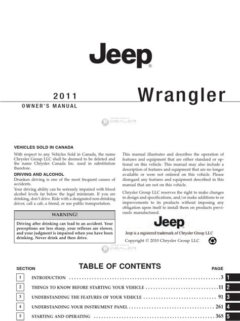 Jeep Wrangler Owner Manual | PDF | Manufactured Goods | Vehicle Technology