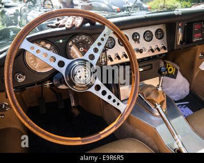 Jaguar D-Type interior classic racing car Stock Photo - Alamy