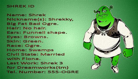 Just an ID Card for Shrek ... by SonOfPeter on DeviantArt