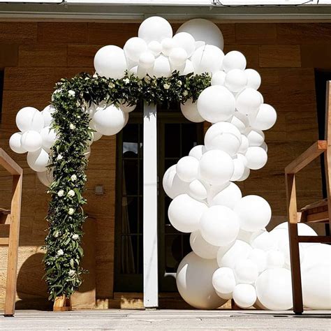 Buy DUILE White Balloons White Balloon Garland Arch Kit Wedding Decoration Balloon Arch Kit ...