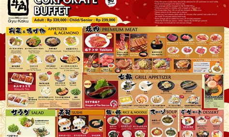 CORPORATE BUFFET – GYU-KAKU MENU