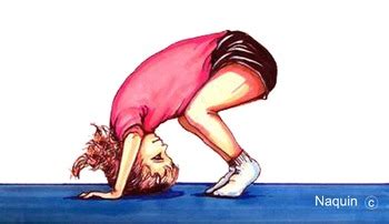 Illustration-girl doing forward roll-gymnastics by Keith Naquin | TpT