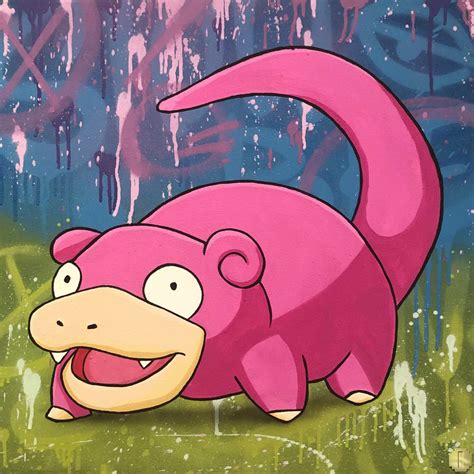 079.Slowpoke 6x6 / 24x24 Fan Art canvas - Odd tokens