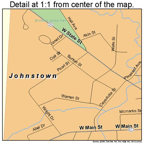 Johnstown New York Street Map 3638781