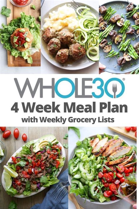 Whole 30 Meal Plan & Printable Shopping Lists - Cook At Home Mom | Whole 30 meal plan, Whole 30 ...