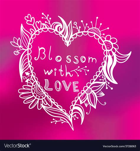 Blossom with love Royalty Free Vector Image - VectorStock