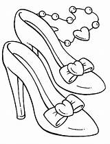High Heel Shoes Coloring Pages Sketch Page sketch template