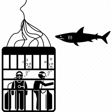 Cage, diving, safety, shark icon - Download on Iconfinder