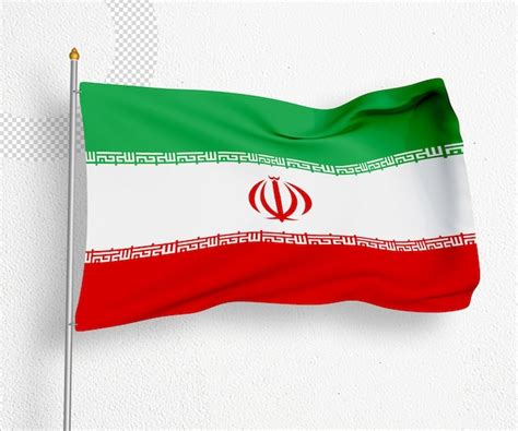 Premium PSD | Iran 3d isolated flag