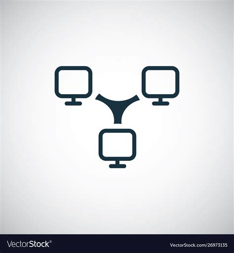 Computer network icon trendy simple concept symbol