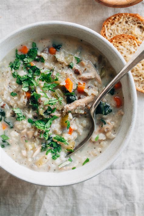 Slow Cooker Creamy Turkey Rice Soup