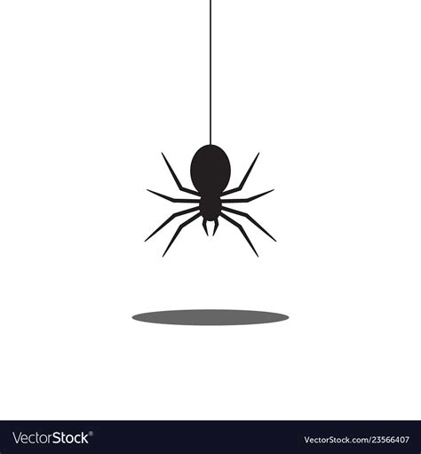 Spider hanging on the cobweb thread Royalty Free Vector