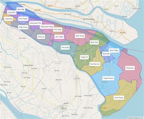 Map of Binh Dai district - Ben Tre - Địa Ốc Thông Thái